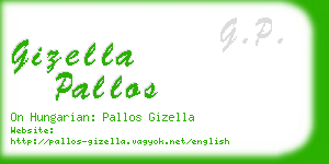 gizella pallos business card